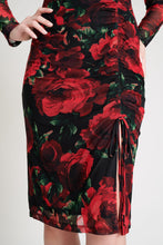 Load image into Gallery viewer, Amber Red Floral Print Dress 3 Connected Apparel