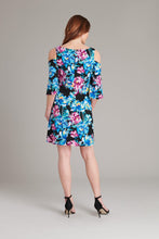 Load image into Gallery viewer, Connected Apparel Ally Cold Shoulder Floral Print Dress
